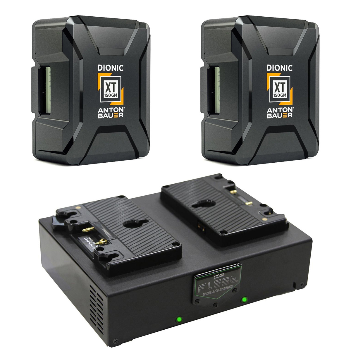 

Anton Bauer 2x Dionic XT150 156Wh Gold Mount Batteries, Bundle w/LP2 Charger