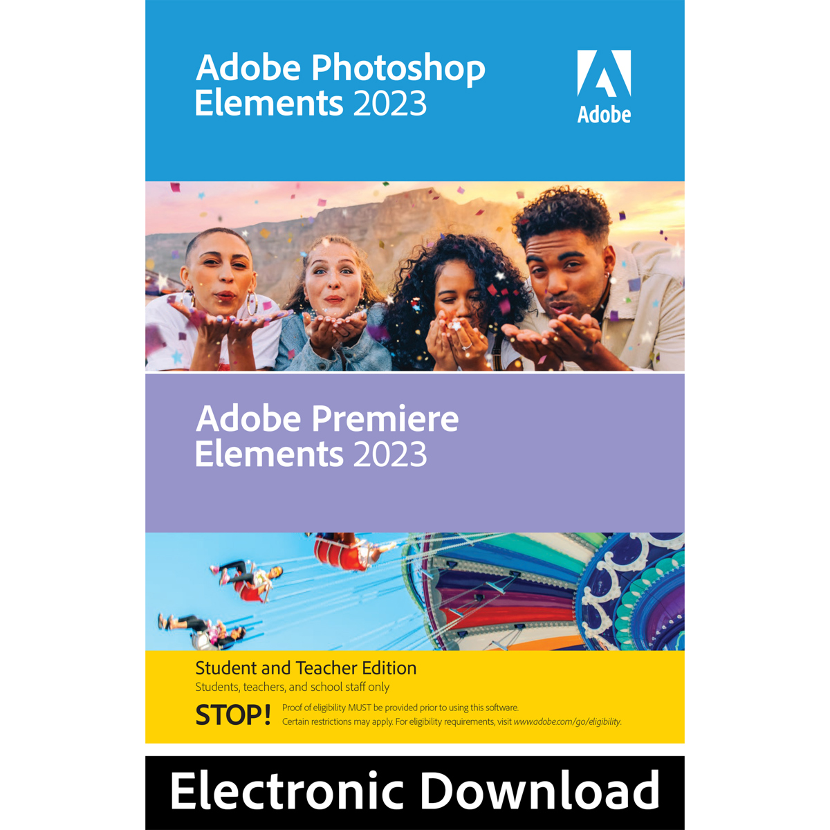 

Adobe Photoshop 2023 and Premiere Elements 2023 Student/Teacher for Mac