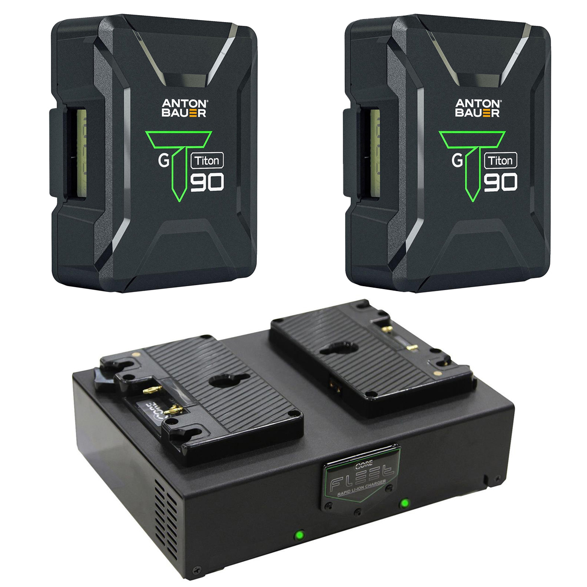 

Anton Bauer 2x Titon 90 Gold Mount Li-Ion Battery, Bundle w/LP2 PowerCharger
