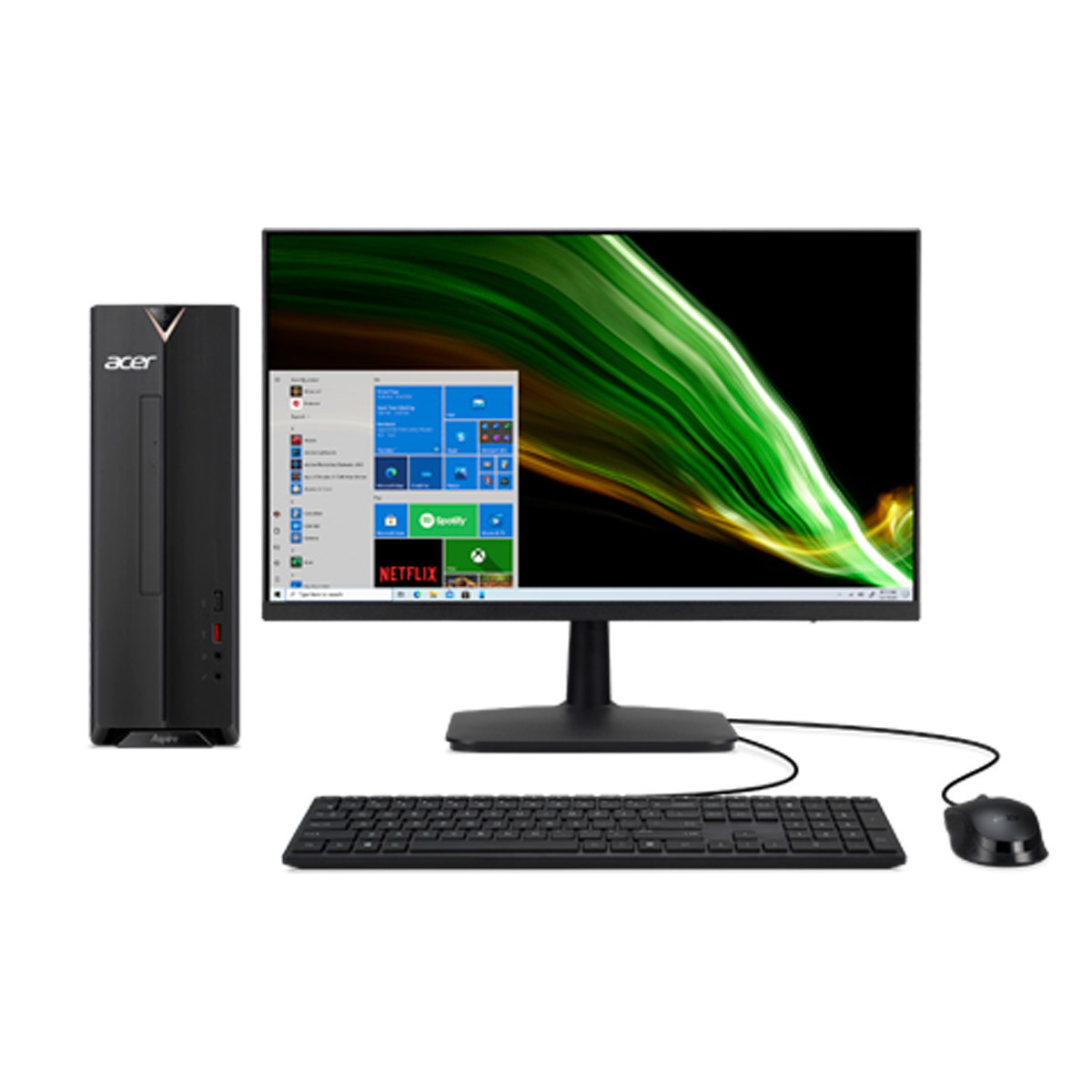 Acer Aspire XC-1660G-UW94 Desktop w/23.8" Monitor, i3-10105, 8GB, 256GB SSD,W11H