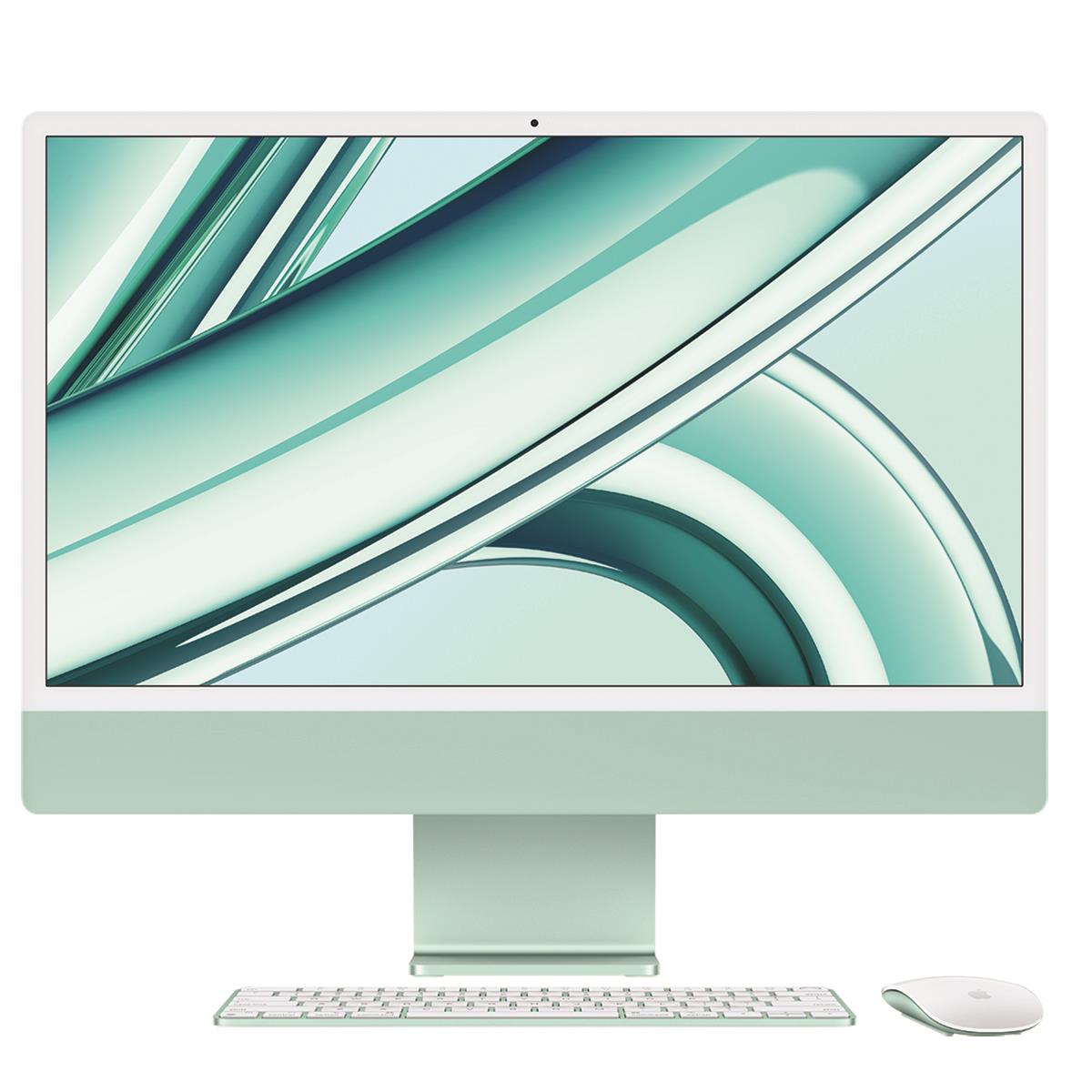 Image of Apple iMac 24&quot; Retina 4.5K Display with Magic Keyboard w/Touch ID (Late 2023) Green No Ethernet 8-Core / 10-Core 8GB 512GB SSD