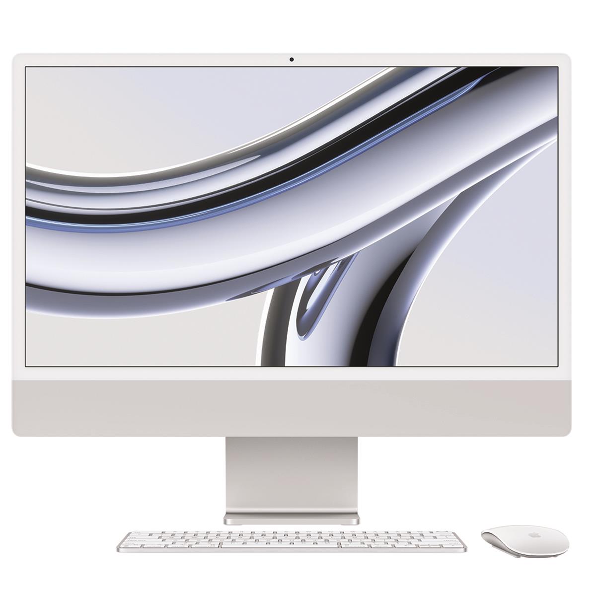 Image of Apple iMac 24&quot; Retina 4.5K Display with Magic Keyboard w/Touch ID (Late 2023) Silver No Ethernet 8-Core / 10-Core 8GB 256GB SSD