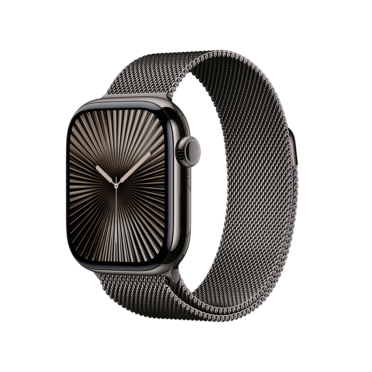 Image of Apple Watch Series 10 GPS + Cellular Titanium Case Adjustable Strap Slate Milanese Loop Slate 42mm