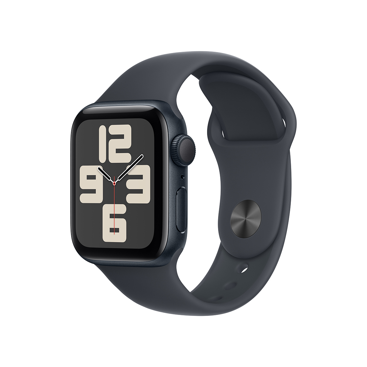 

Apple Watch SE GPS Aluminum Case, 2024 Medium/Large Midnight Sport Band Midnight 40mm