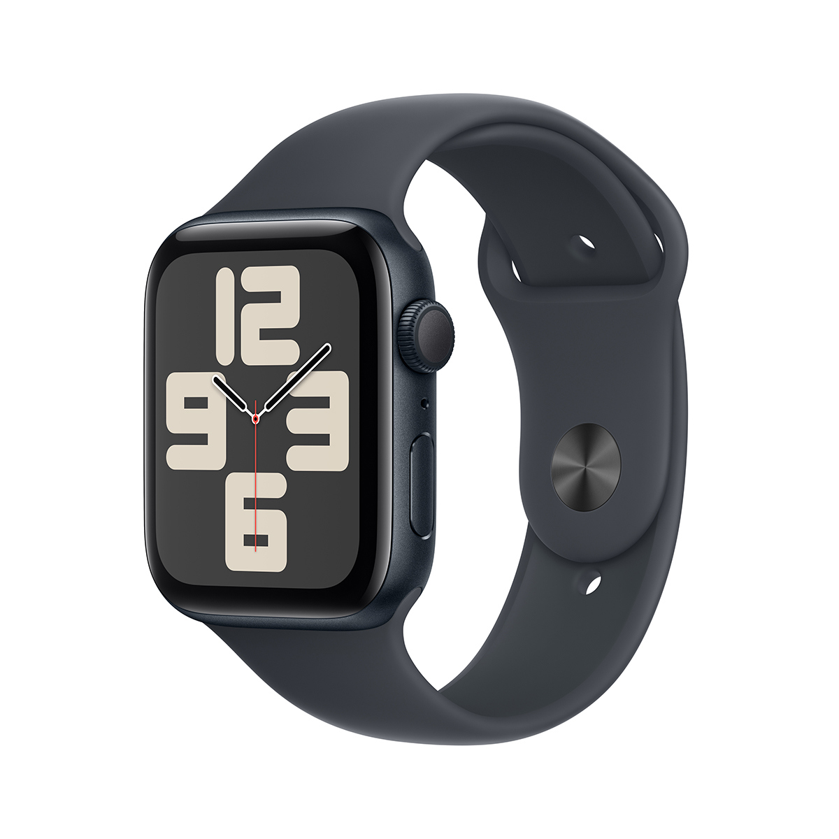

Apple Watch SE GPS Aluminum Case, 2024 Medium/Large Midnight Sport Band Midnight 44mm