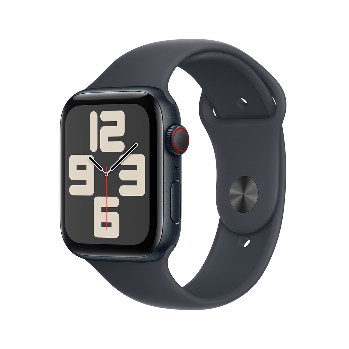 

Apple Watch SE GPS + Cellular Aluminum Case (2024) Small/Medium Midnight Sport Band Midnight 44mm