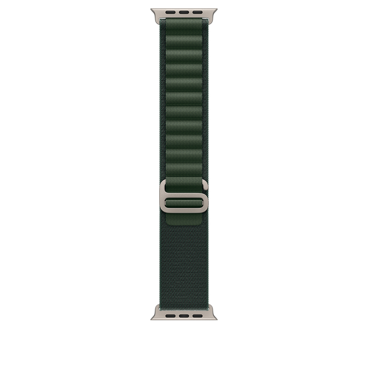

Apple 49mm Alpine Loop Dark Green Natural Titanium Small