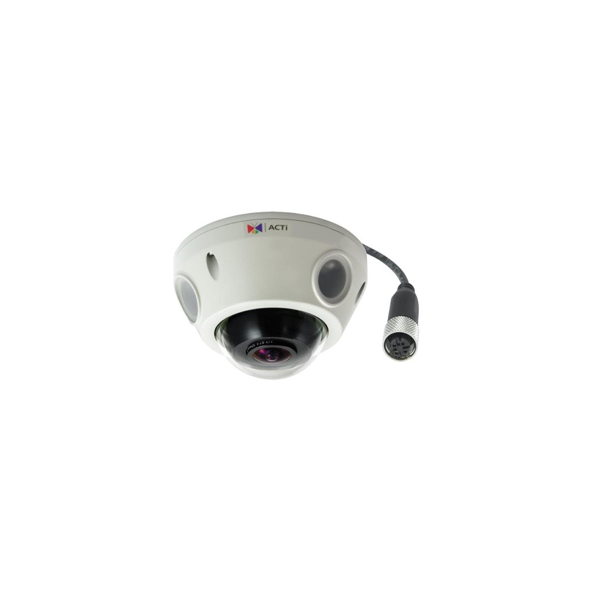 3MP Day&Night Outdoor Mini Fisheye Dome Camera with M12 Connector - ACTi E929M