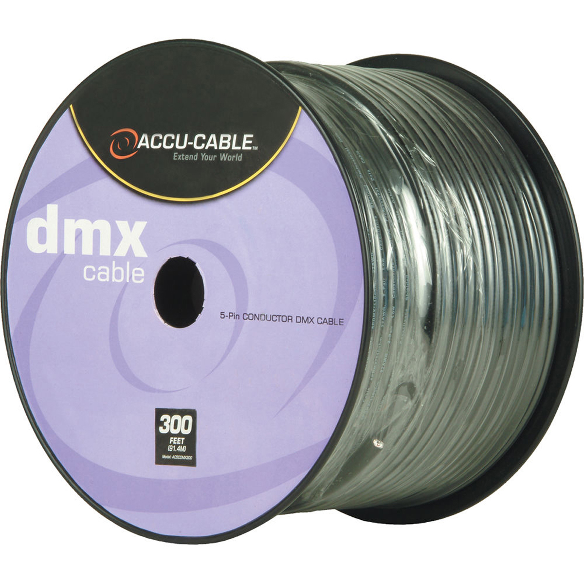 

American DJ Accu-Cable 300' Bulk Spool 5-Conductor DMX Cable