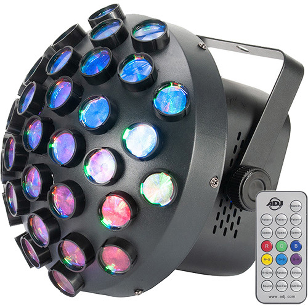 

American DJ Startec Contour 27x 1.5W 3-In-1 Mirror Ball LED Effect Light, Black