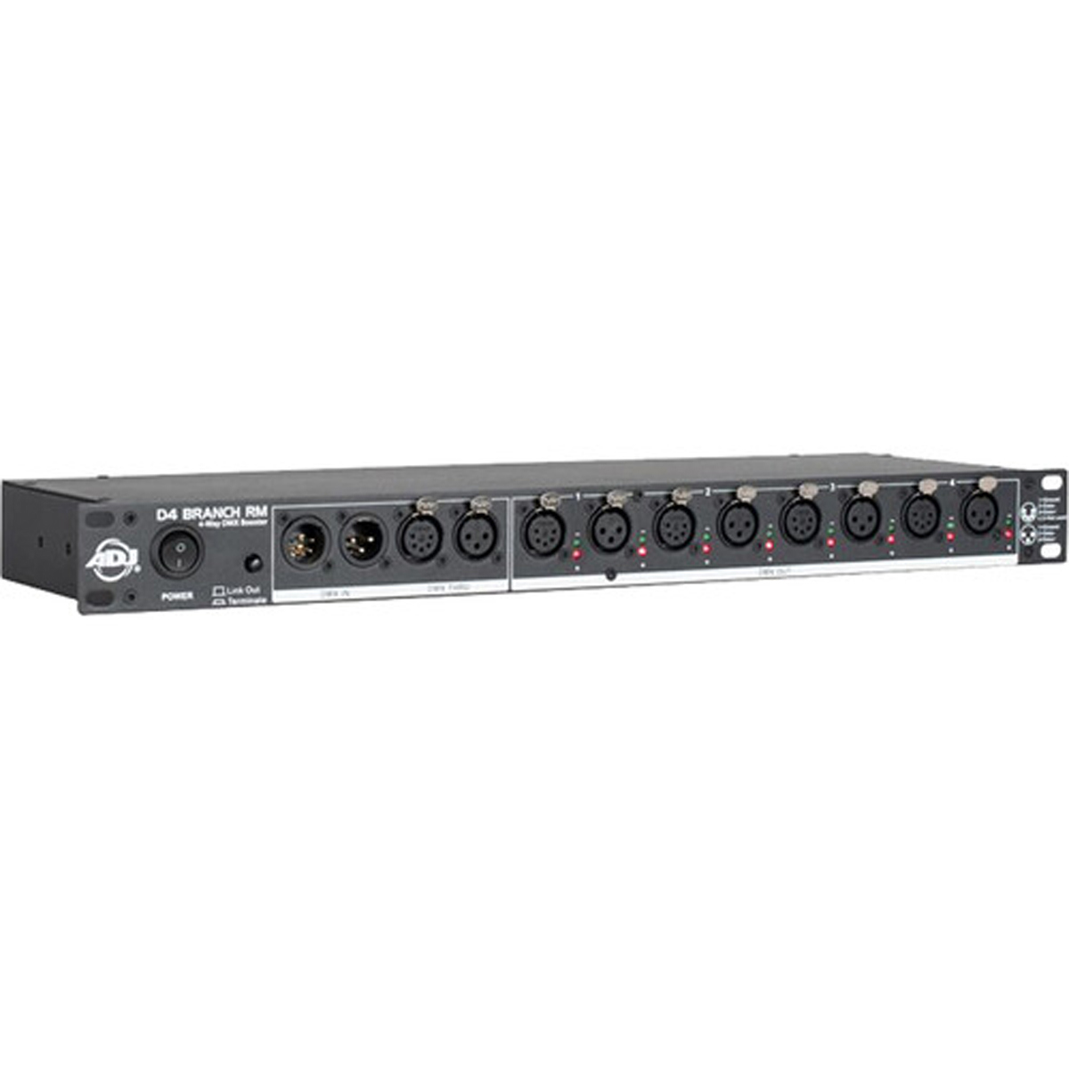 

American DJ D4 Branch RM 4-Way DMX Data Distributor/Booster