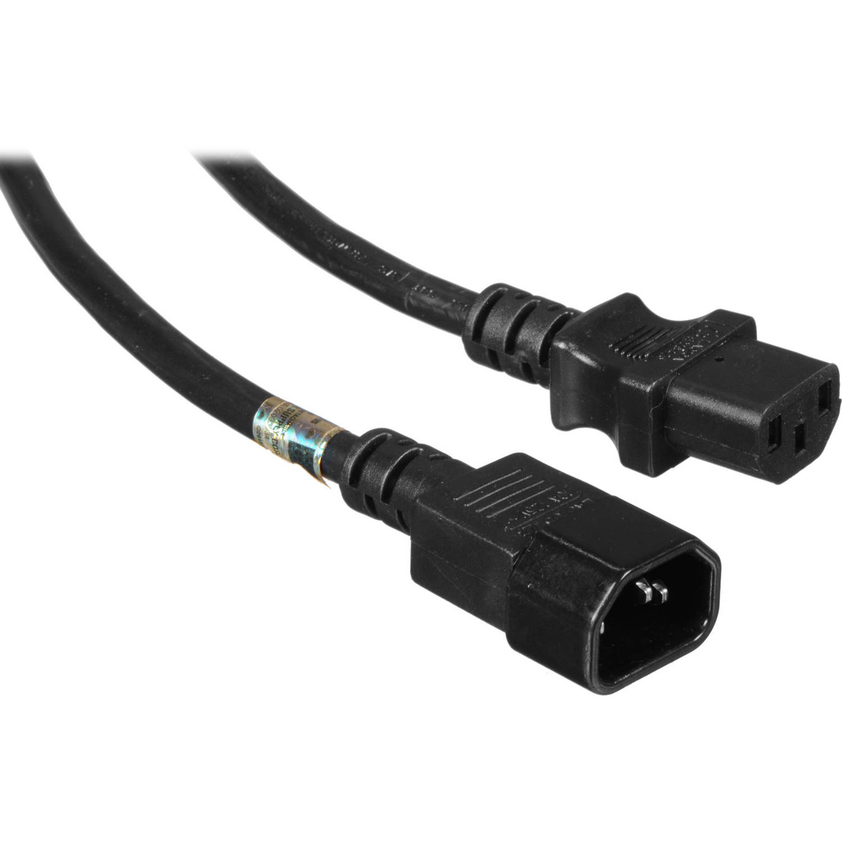 

American DJ Accu-Cable ECCOM-3 3' 16/3 AWG IEC AC Extension Cord, Black