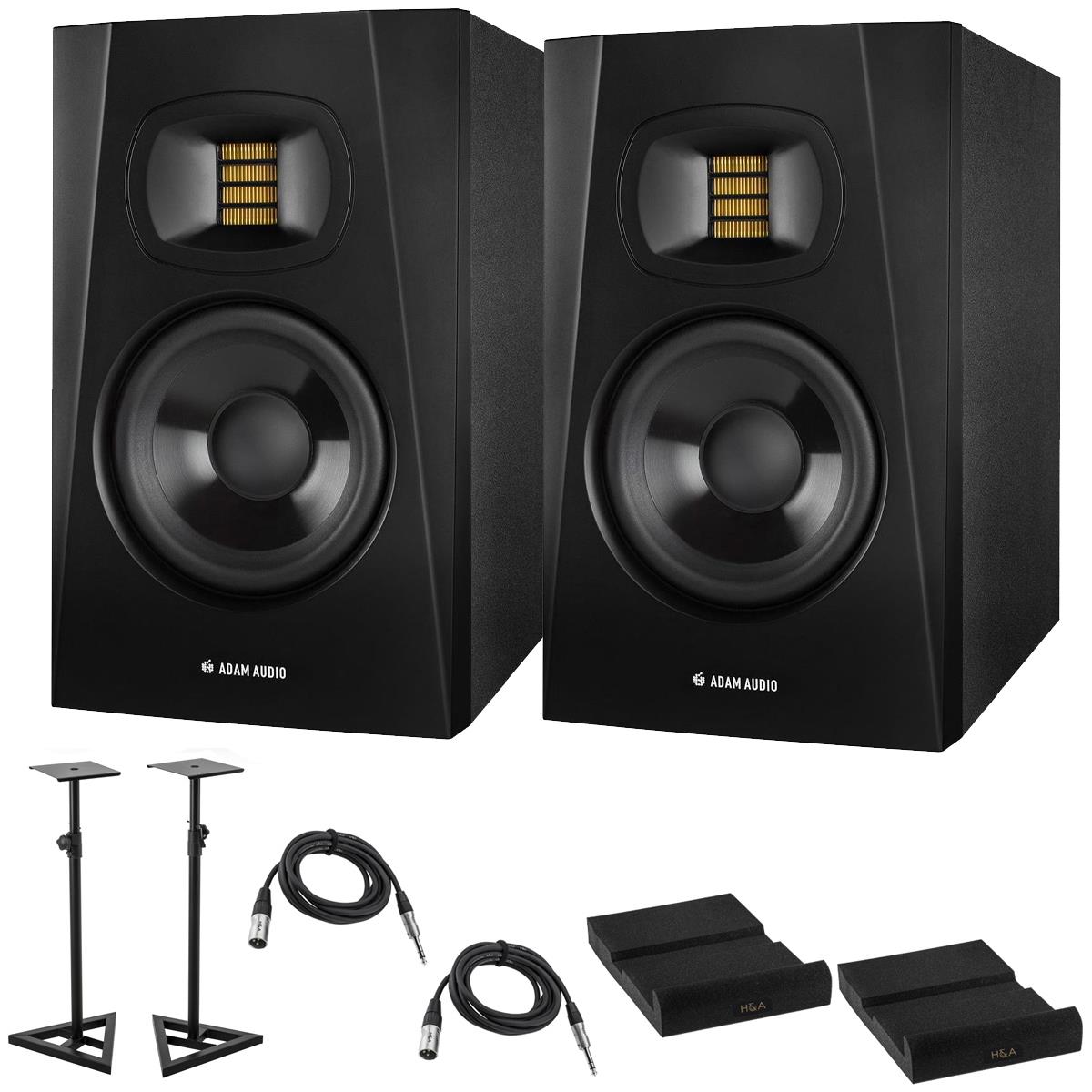 Image of Adam Audio 2x Professional T5V Active Monitor with Accessories Kit