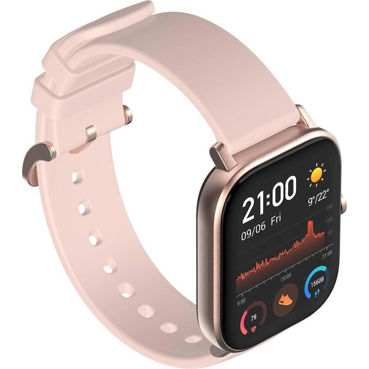 

AmazFit Amazfit GTS Smartwatch with AMOLED Display & Silicone Band, Pink