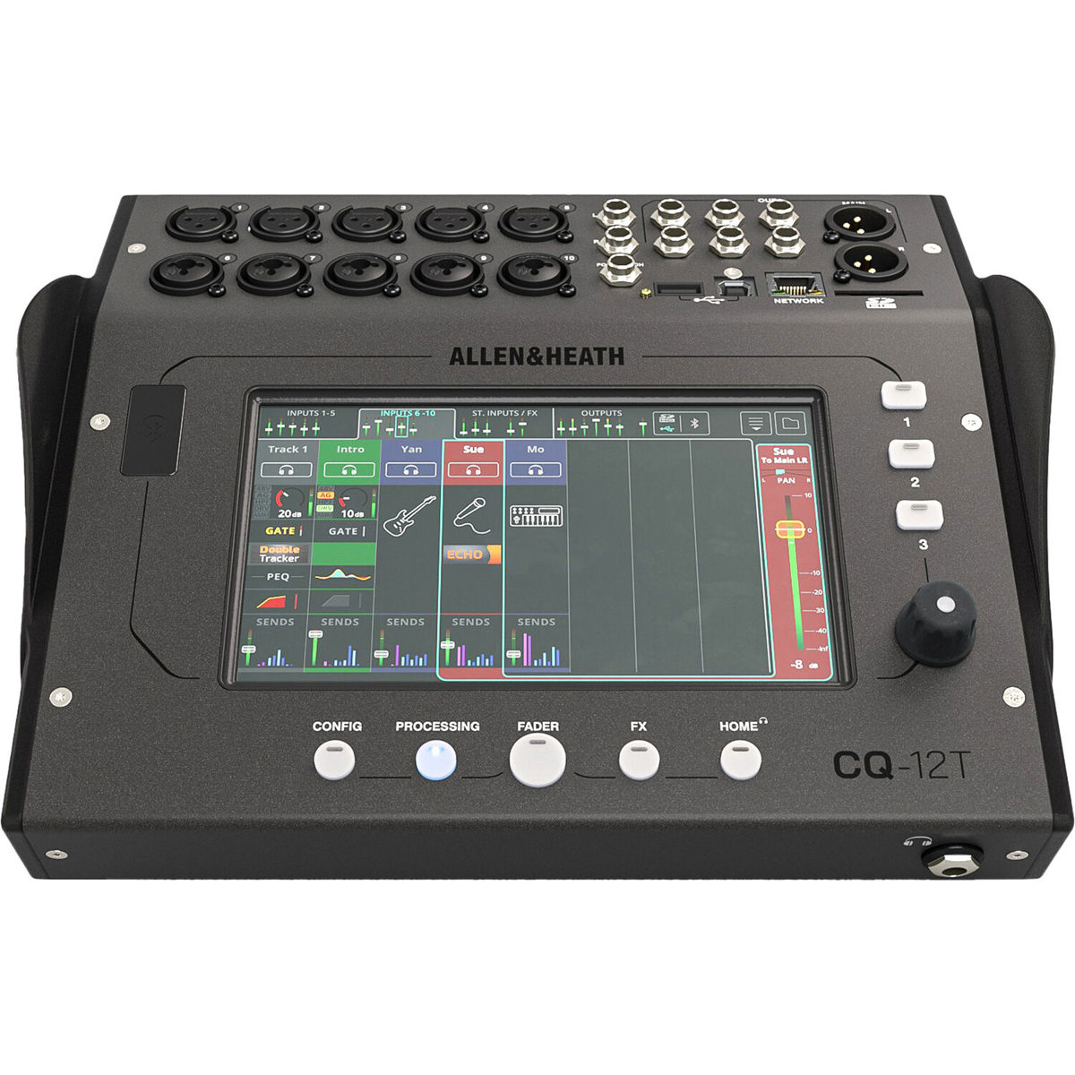 

Allen & Heath CQ-12T Ultra-Compact 12-Channel Digital Mixer with 7" Touchscreen