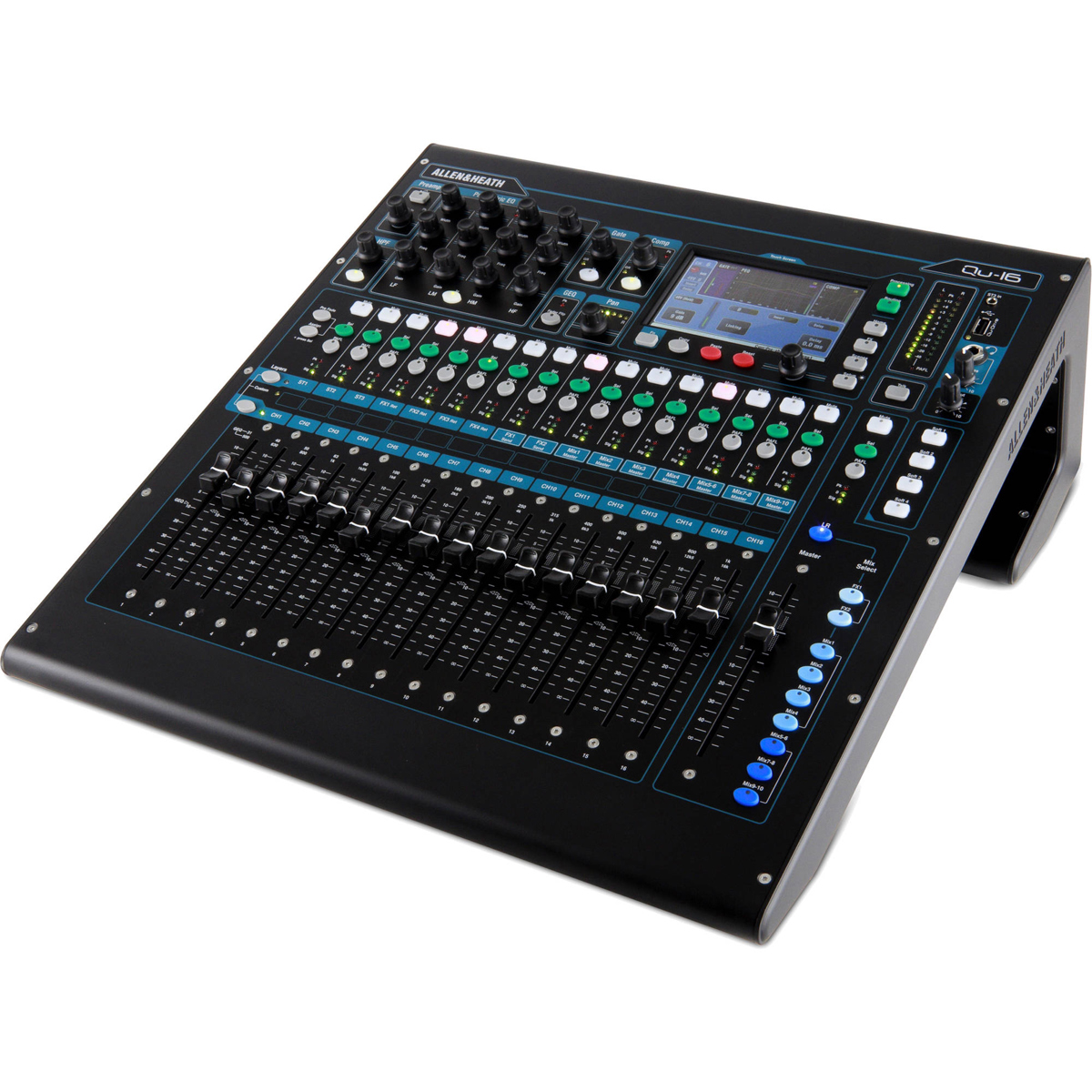 Photos - Mixing Desk ALLEN & HEATH Allen & Heath QU-16 Rackmountable 16 Channel Digital Mixer, Chrome Edi 