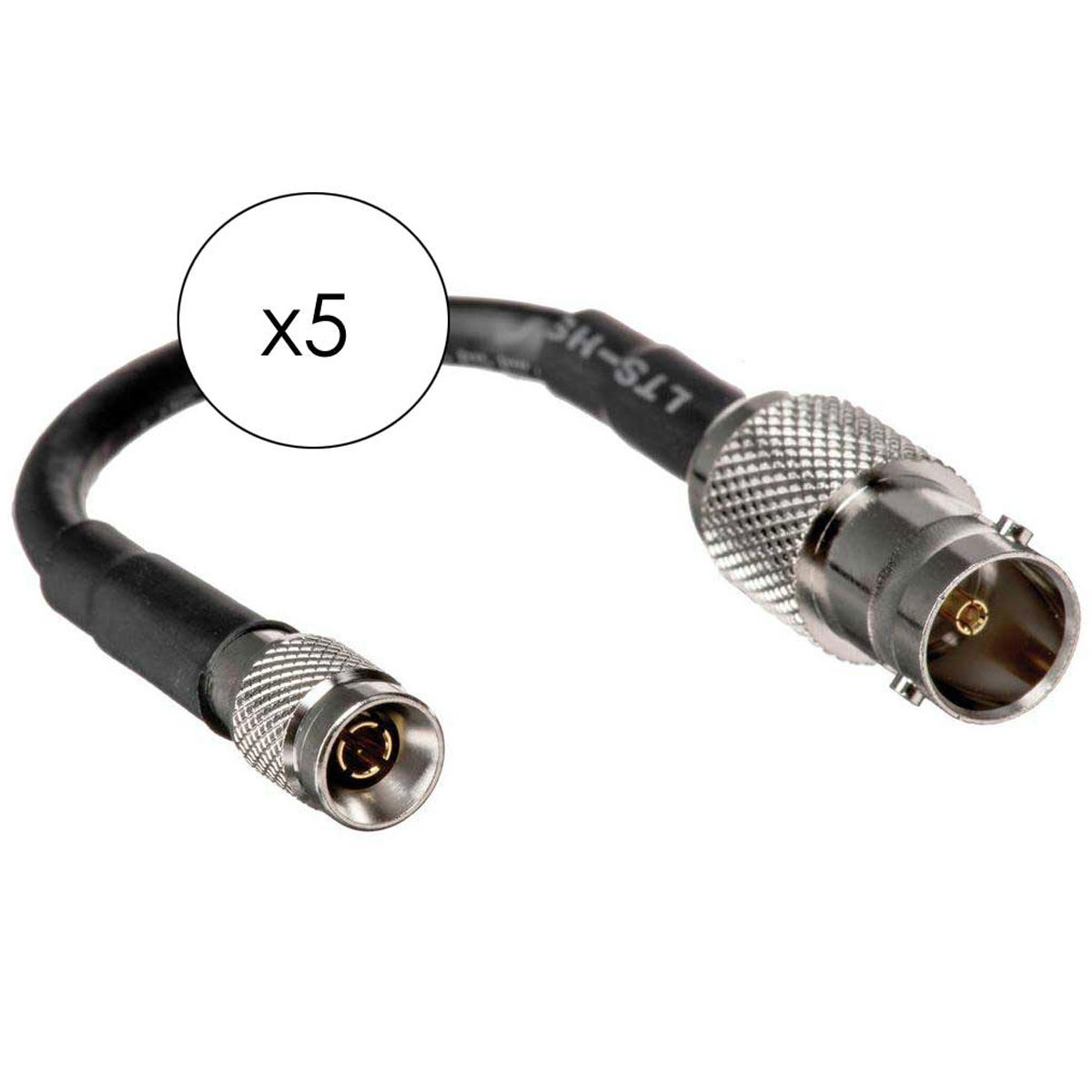 

AJA 3G-SDI Mini-BNC to Full-Size BNC Adapter Cable for KONA & Corvid, 5-Pack