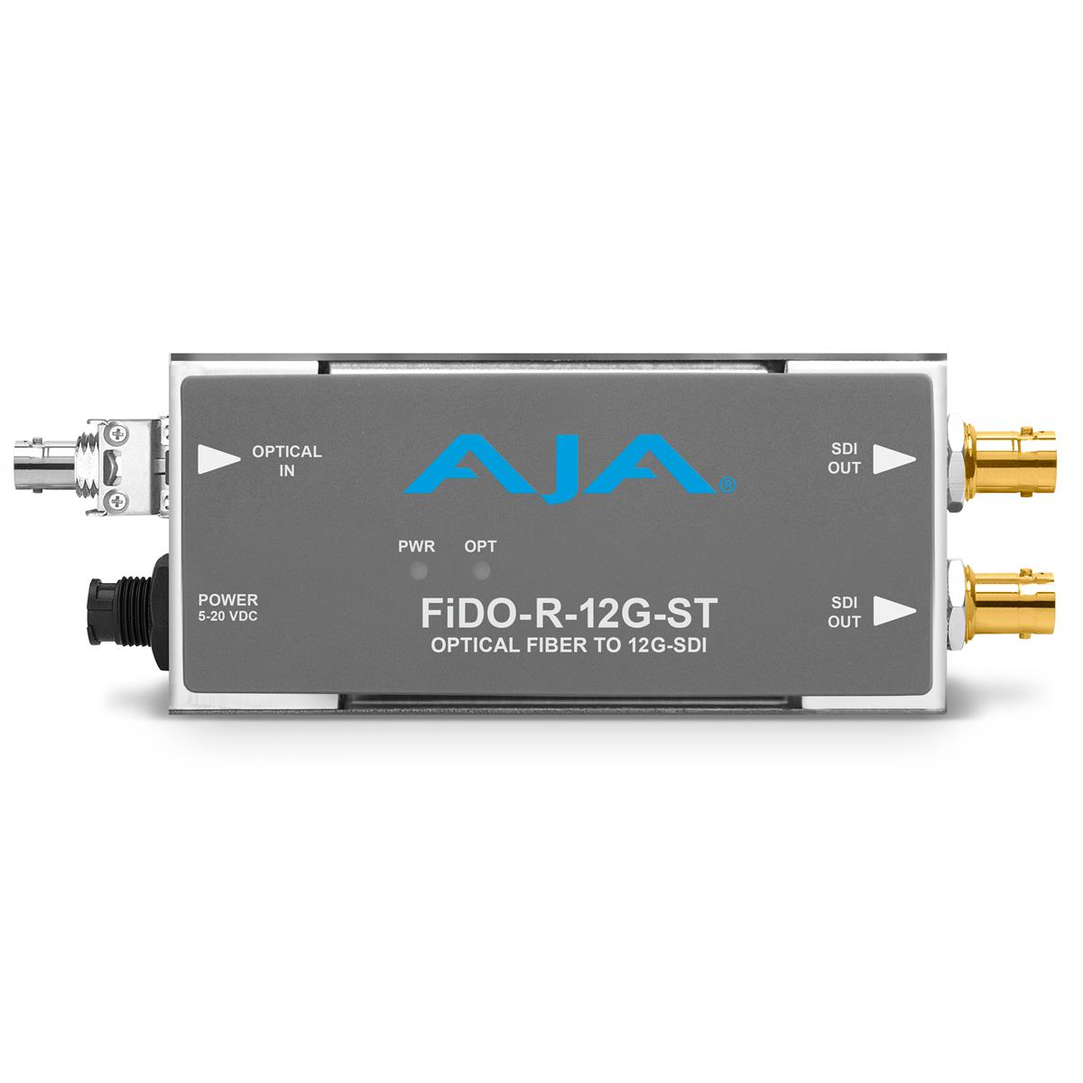 Image of AJA FIDO-R-12G-ST 1-Channel 12G-SDI to Single Mode ST Fiber Receiver