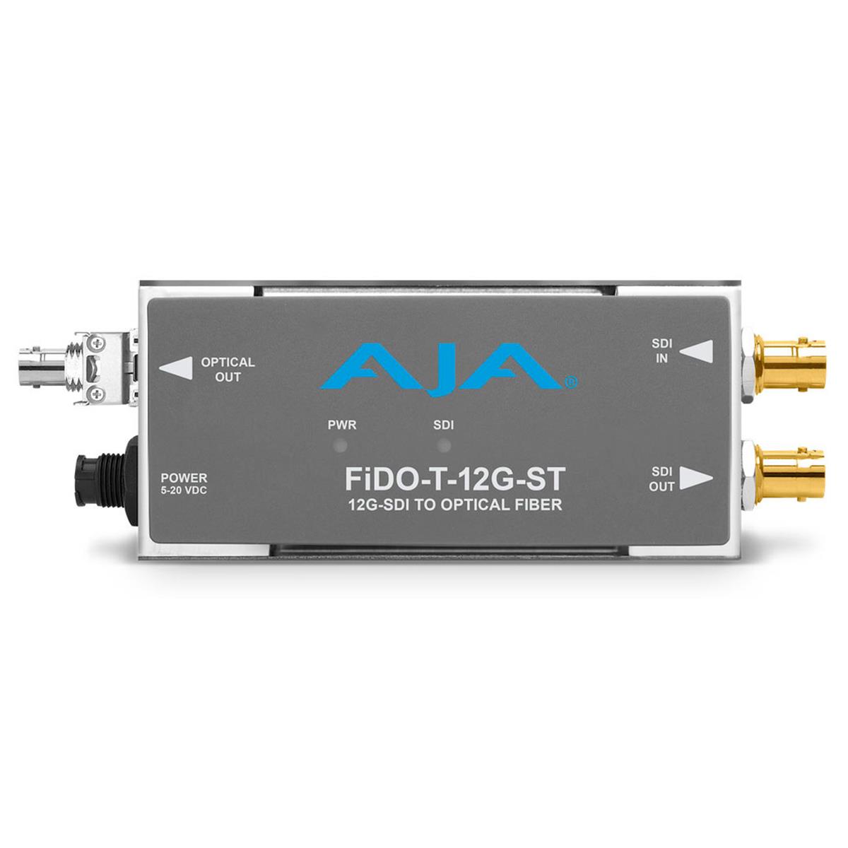 Image of AJA FIDO-T-12G-ST 1-Channel 12G-SDI to Single Mode ST Fiber Transmitter