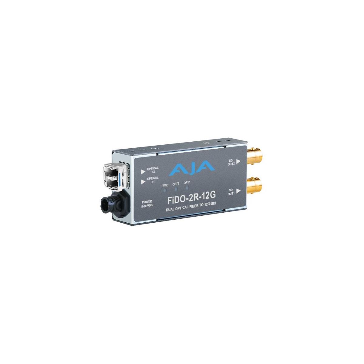 Image of AJA FiDO-2R-12G 2-Channel Single-Mode LC Fiber to 12G-SDI Receiver