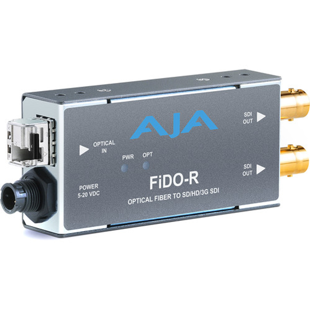 Image of AJA FiDO-R-MM 1-Channel Multi-Mode LC Fiber to 3G-SDI Receiver Mini Converter