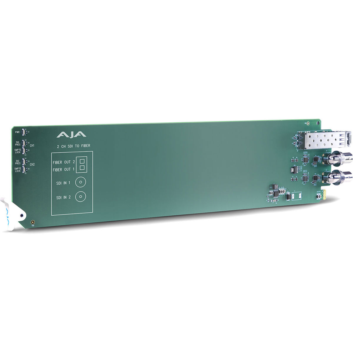 

AJA OG-FIBER-2T-MM openGear 2-Channel 3G-SDI to Multi-Mode LC Fiber Transmitter