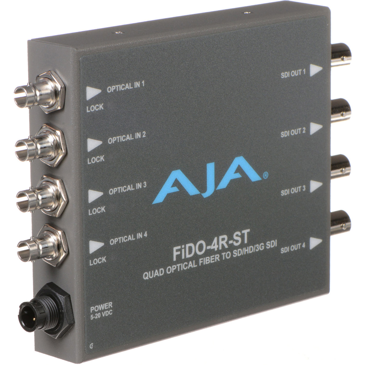 

AJA FiDO 4 Channel ST Fiber to 3G-SDI Mini Converter