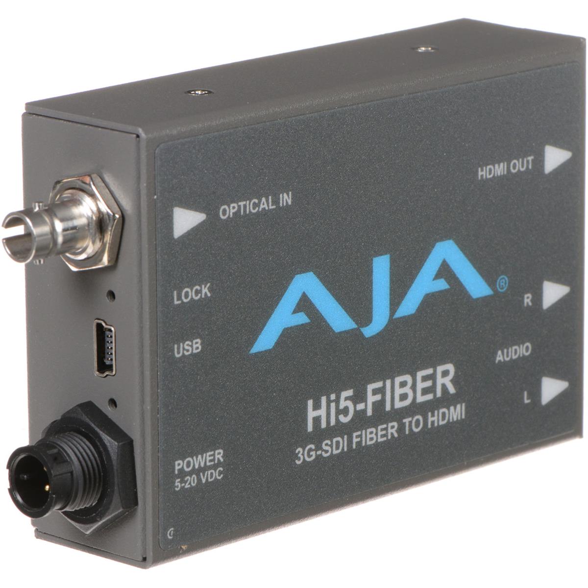 Image of AJA Hi5-Fiber HD/SD-SDI Over Fiber to HDMI Converter