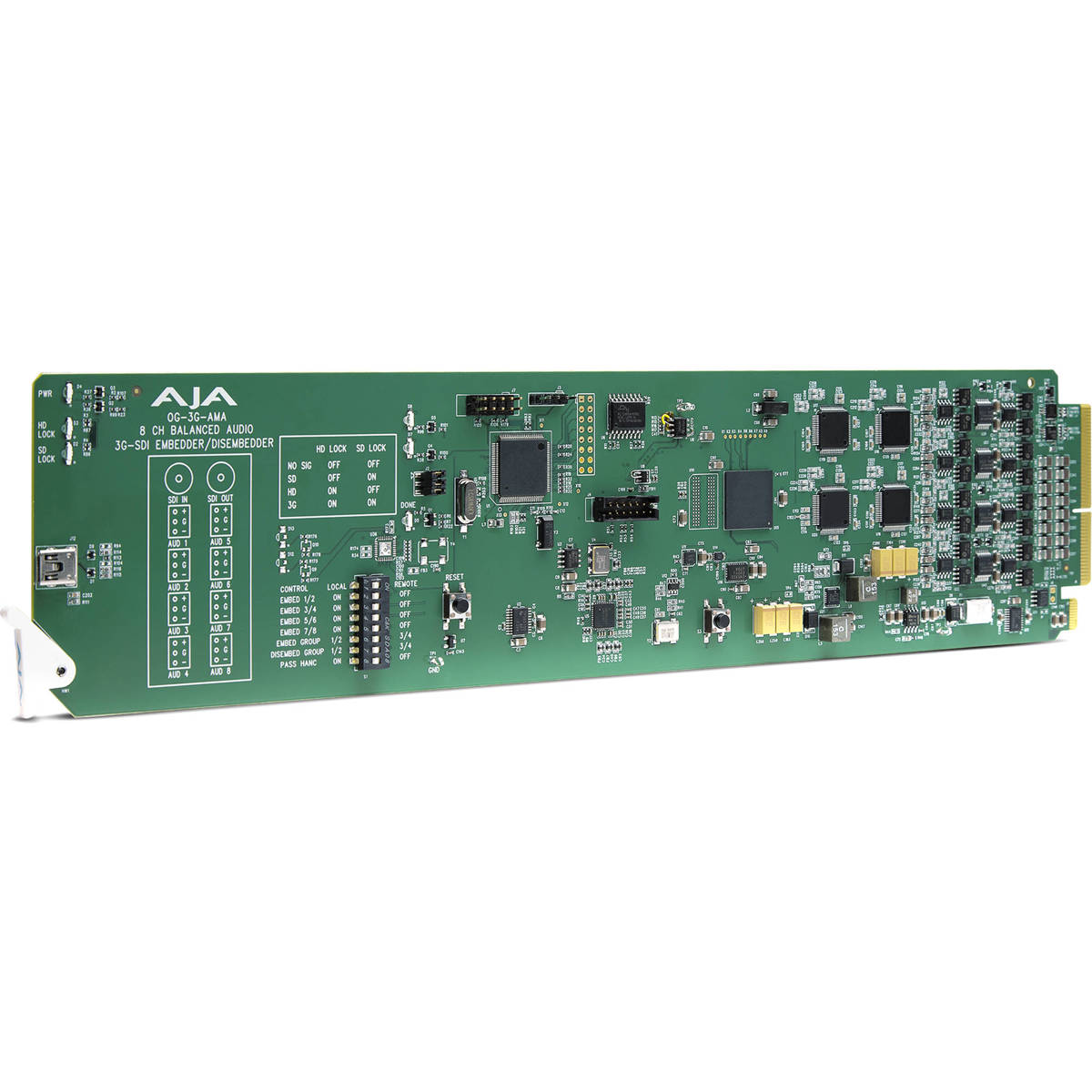 

AJA OG-3G-AMA openGear 3G-SDI 8-Channel Analog Audio Embedder and Disembedder
