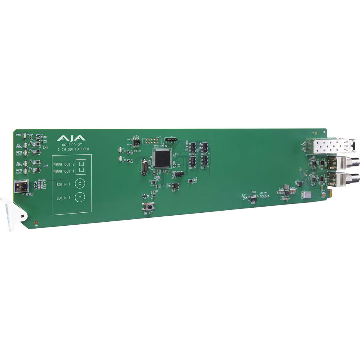 

AJA OG-FIDO-2T 2-Ch 3G-SDI to Multi-Mode LC Fiber Transmitter, DashBoard Support