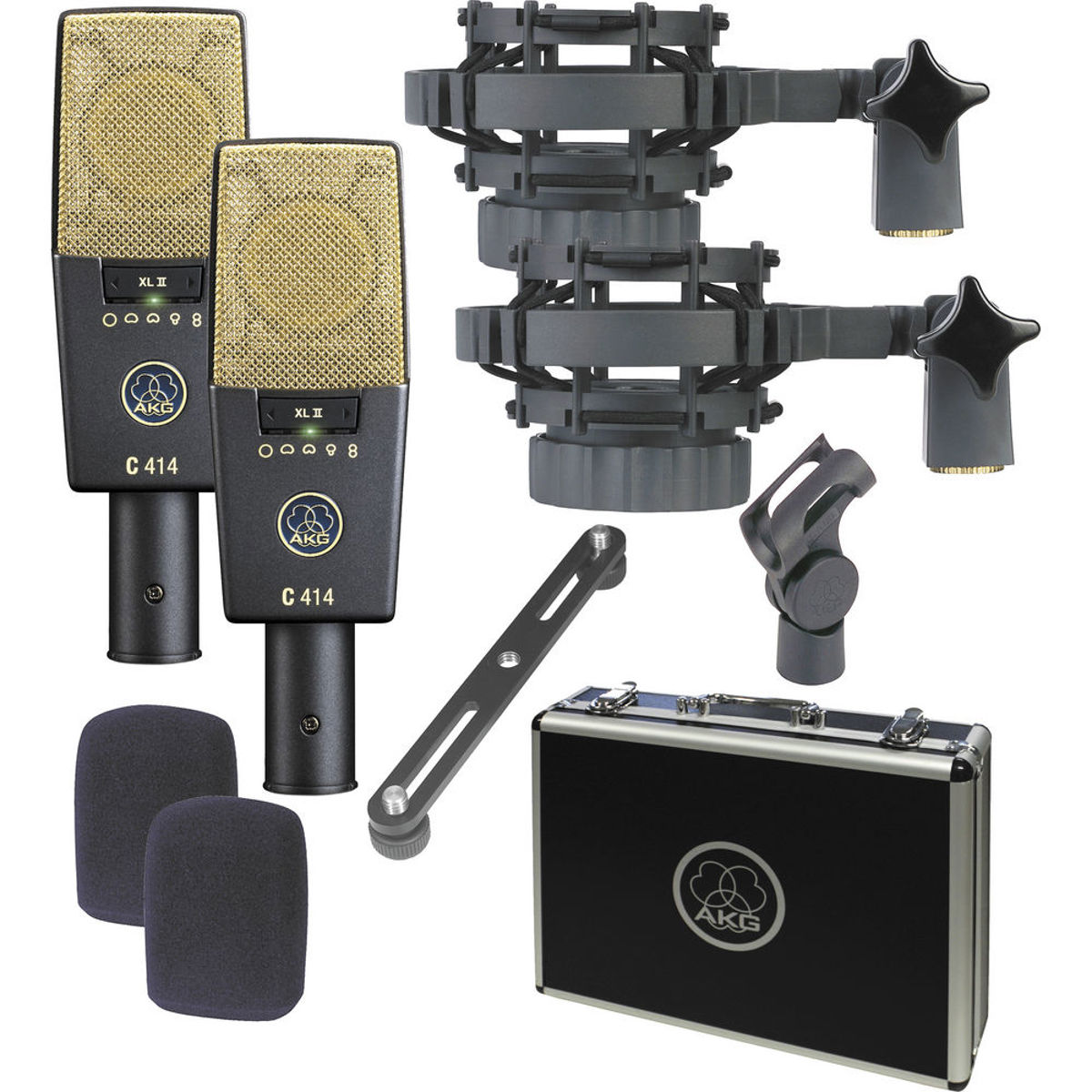 

AKG C414 XLII Matched Pair Studio Condenser Microphone, Set of 2