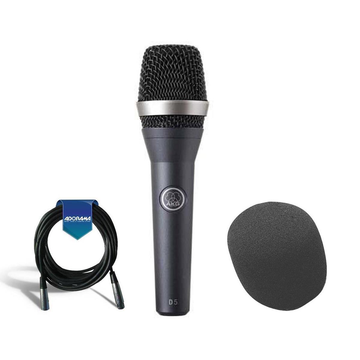

AKG D5 Standard Dynamic Handheld Microphone W/Foam Windscreen/Cable