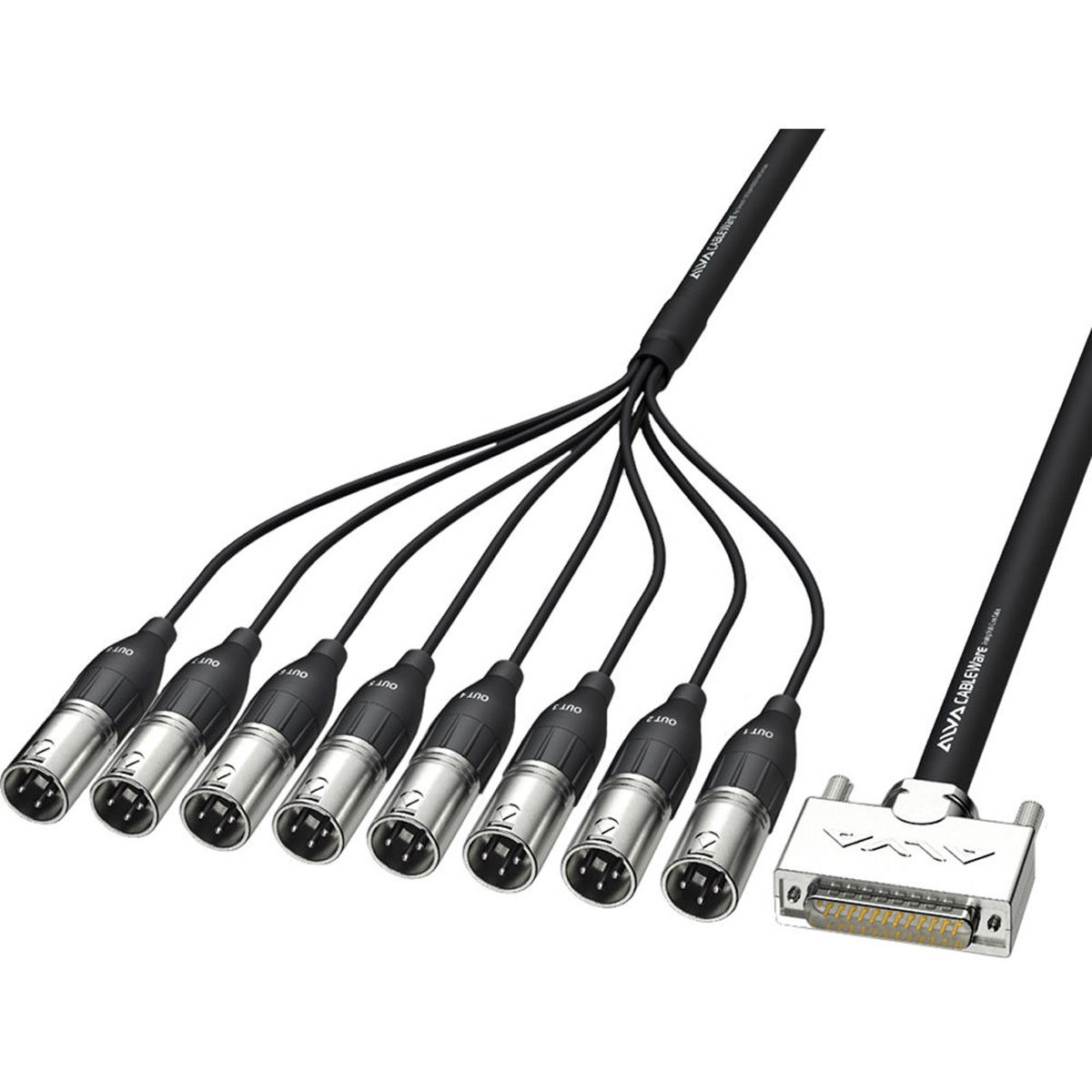 

Alva Audio 32.8' Analog Multi-Core Cable, D-Sub25 Male to 8x XLR Male