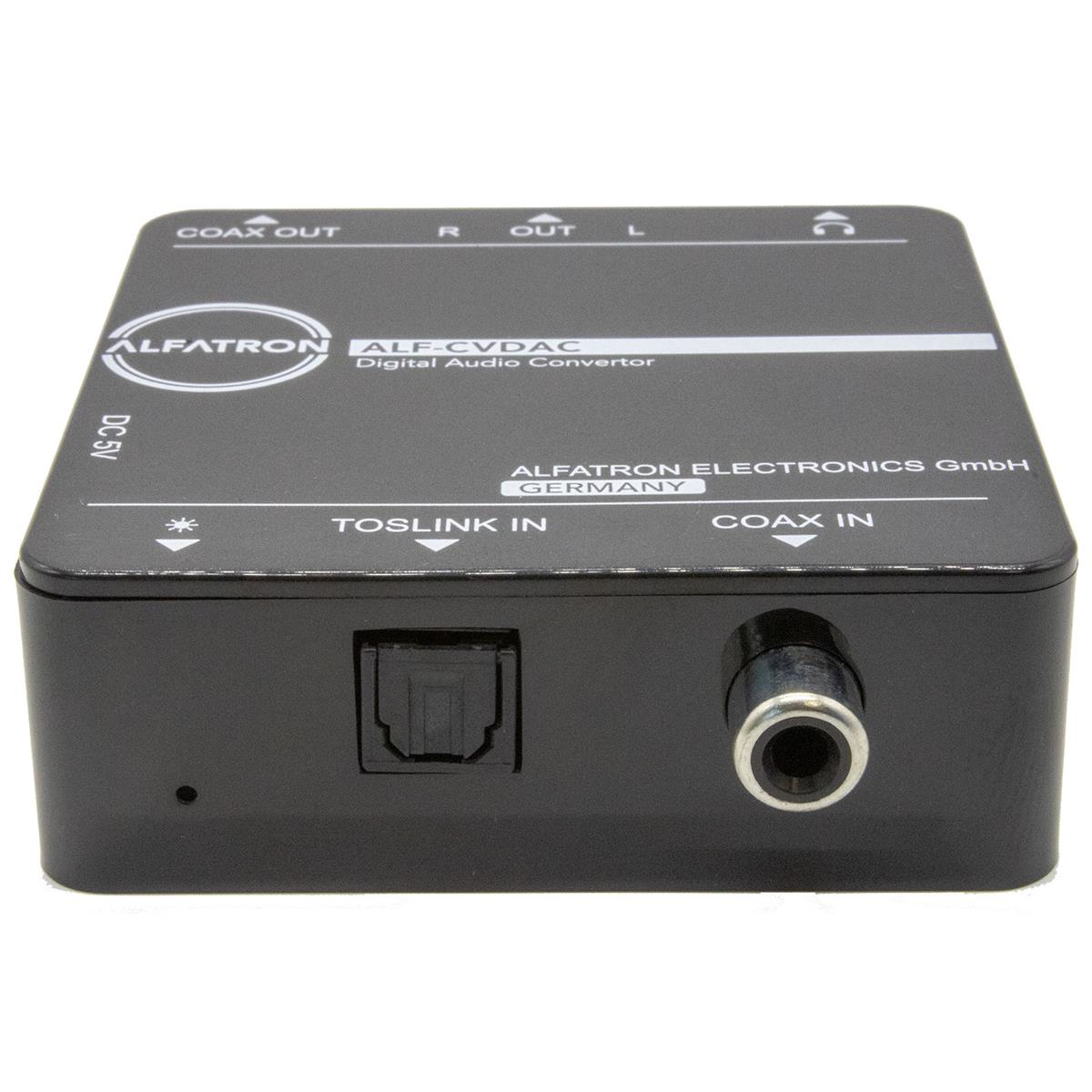 Image of Alfatron ALF-CVDAC TOSLink/Coax Digital to RCA/3.5mm Analog Audio Converter