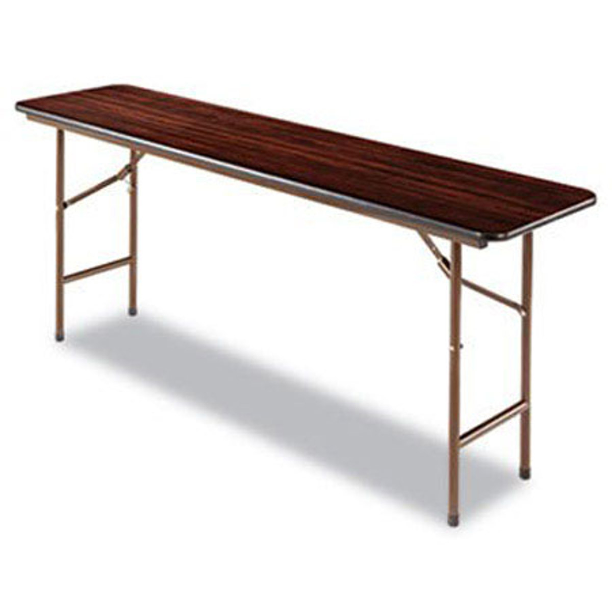 

Alera Rectangular Folding Table - 72W x 18D x 29H, Walnut