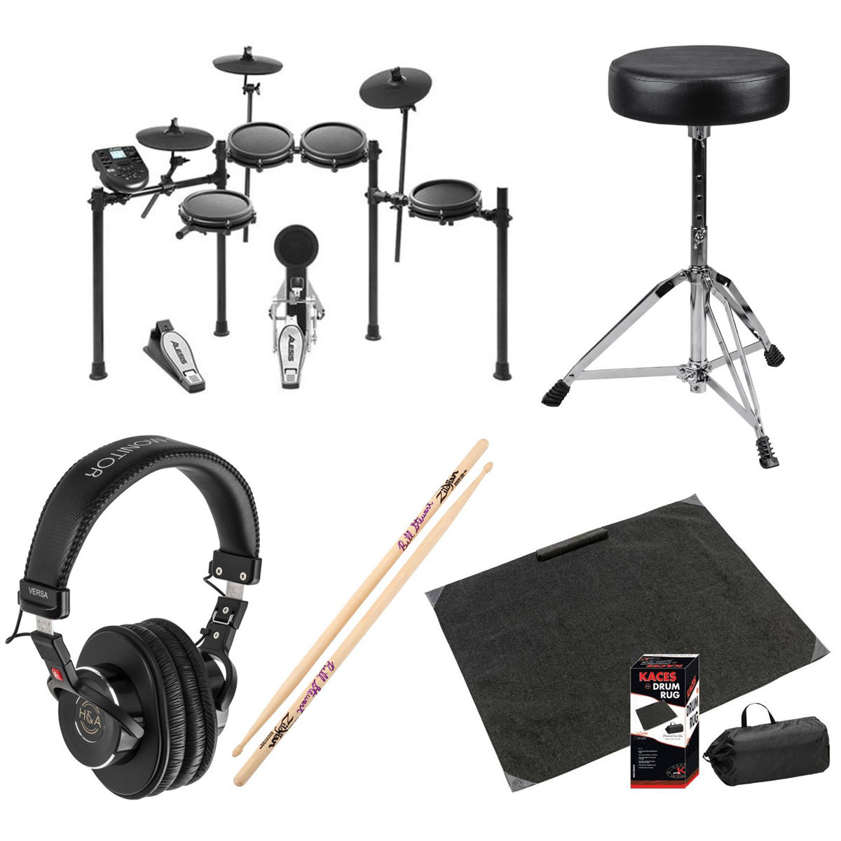 

Alesis Nitro Mesh 8-Piece Electronic Drum Kit with Heads With Accessory Kit
