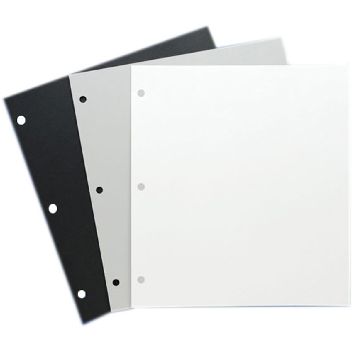 Archival Methods 10x11" Archival 3-Hole Mounting Pages, Black