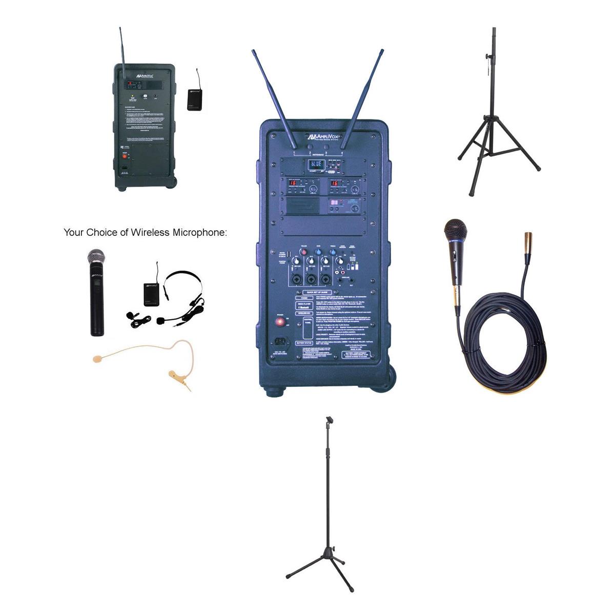 Image of AmpliVox B9254 Platinum Package with 2x Handheld Microphone