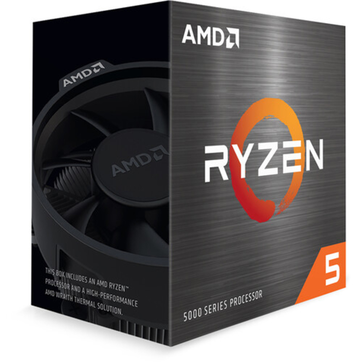 AMD Ryzen 5 5500 3.6GHz 6-Core AM4 Processor, Black, Wrap Packaging -  100-100000457MPK