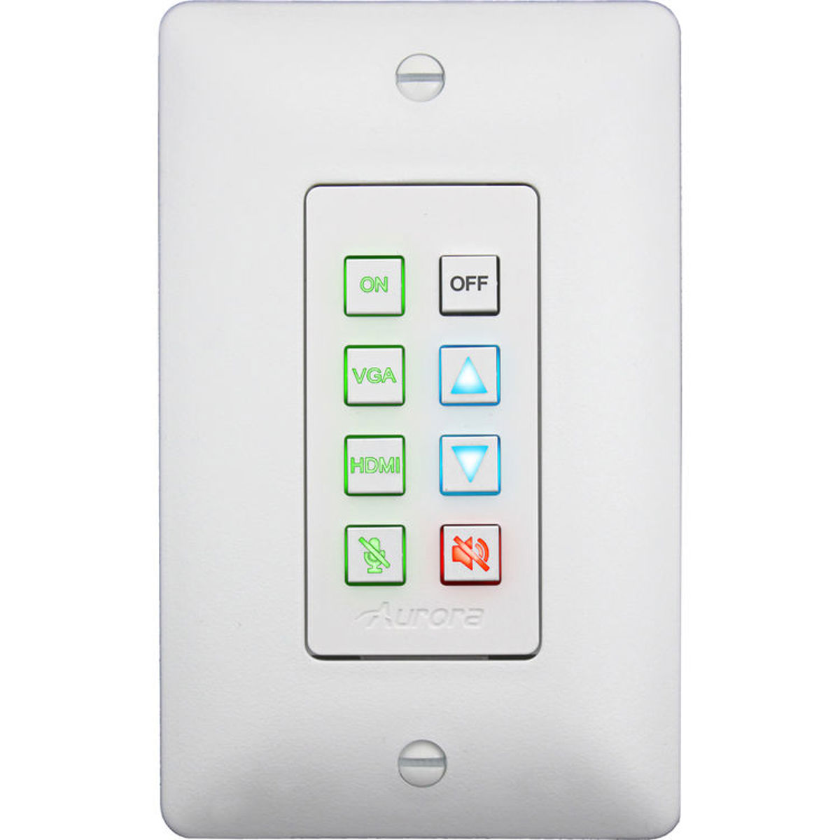 

Aurora Multimedia DXB-8i 8-Button Ethernet Backlit Control Panel, White