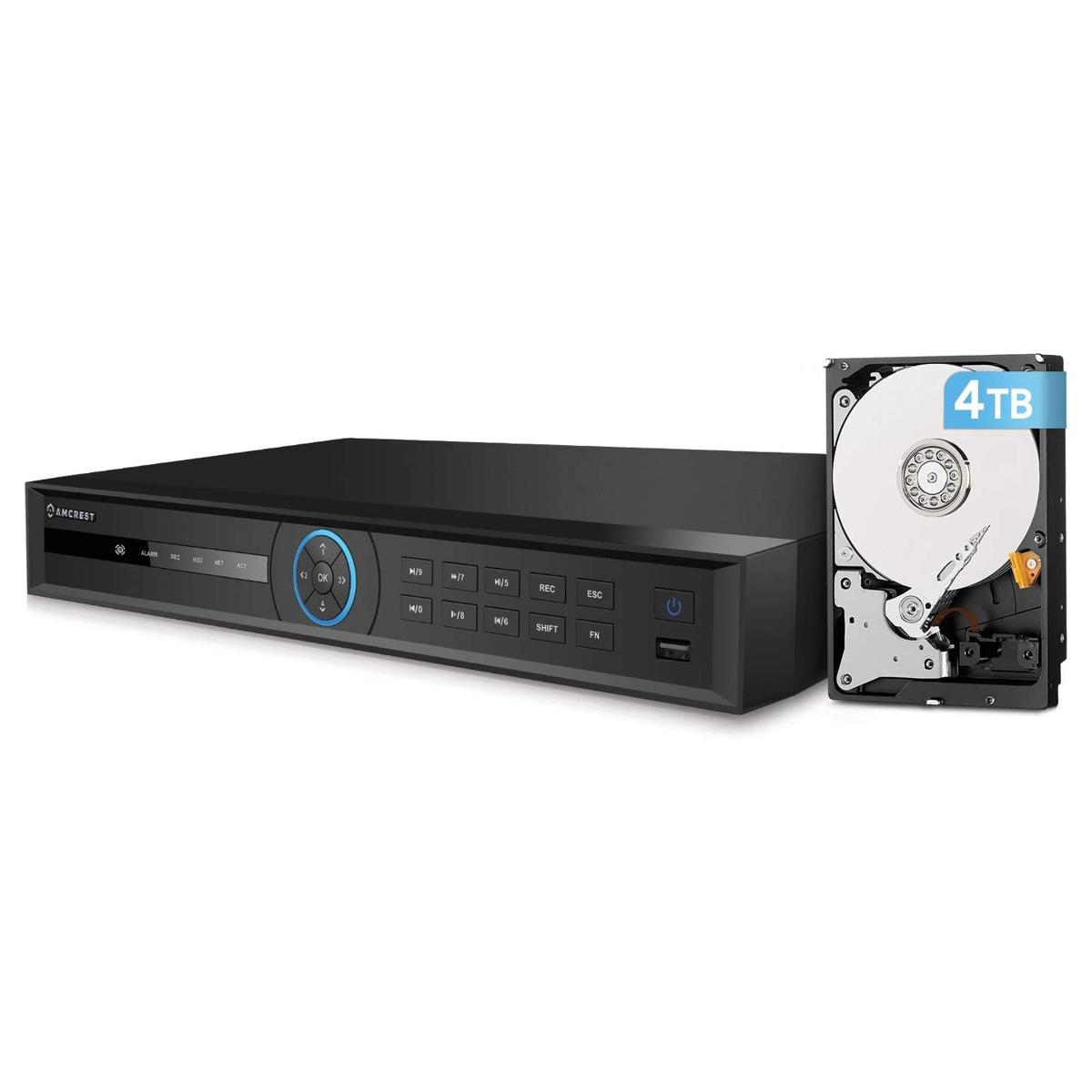 

Amcrest NV5216 4K UHD 16-Channel H.265 Network Video Recorder with 4TB HDD