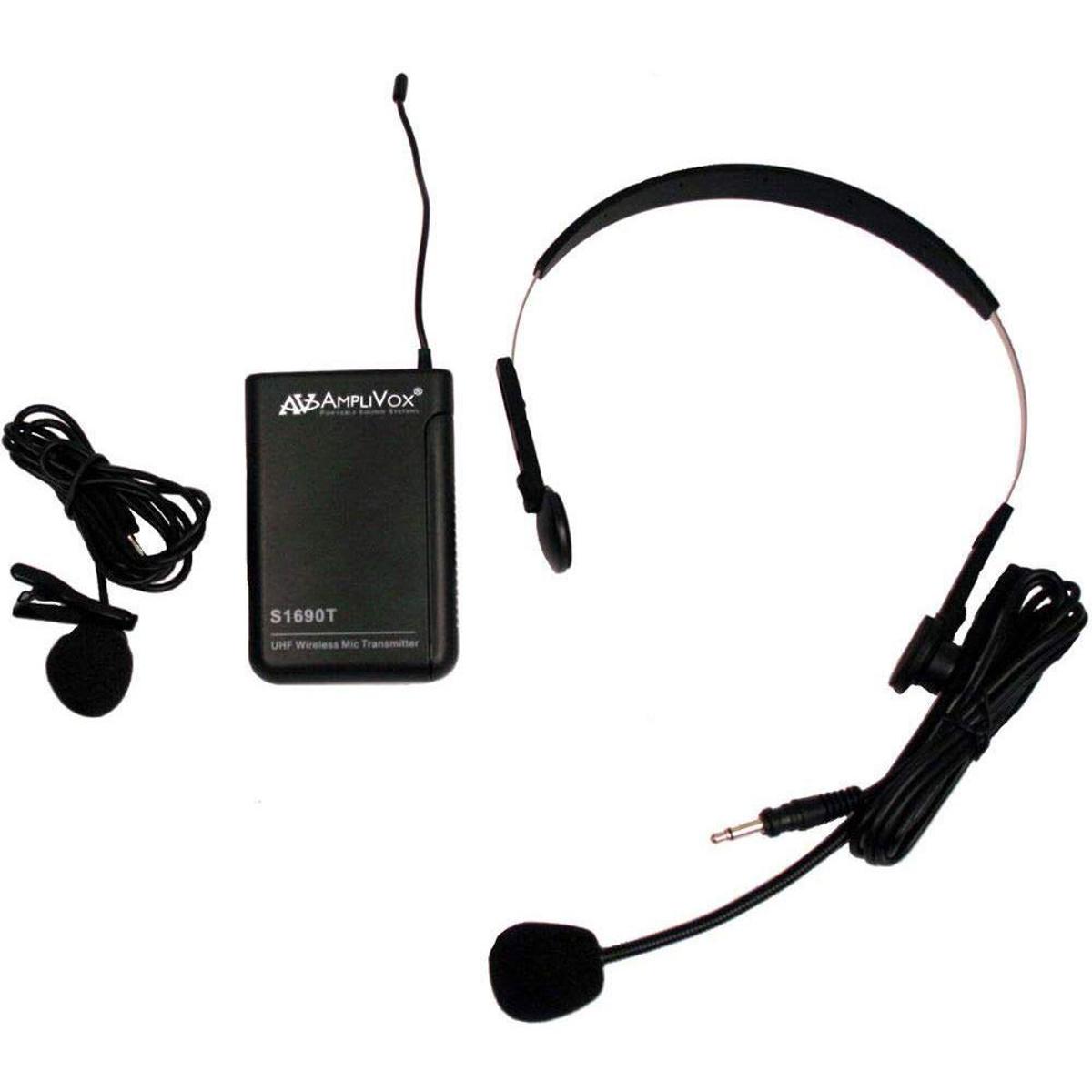 

AmpliVox S1693 16-Channel Wireless UHF Lapel & Headset Mic Kit with Transmitter