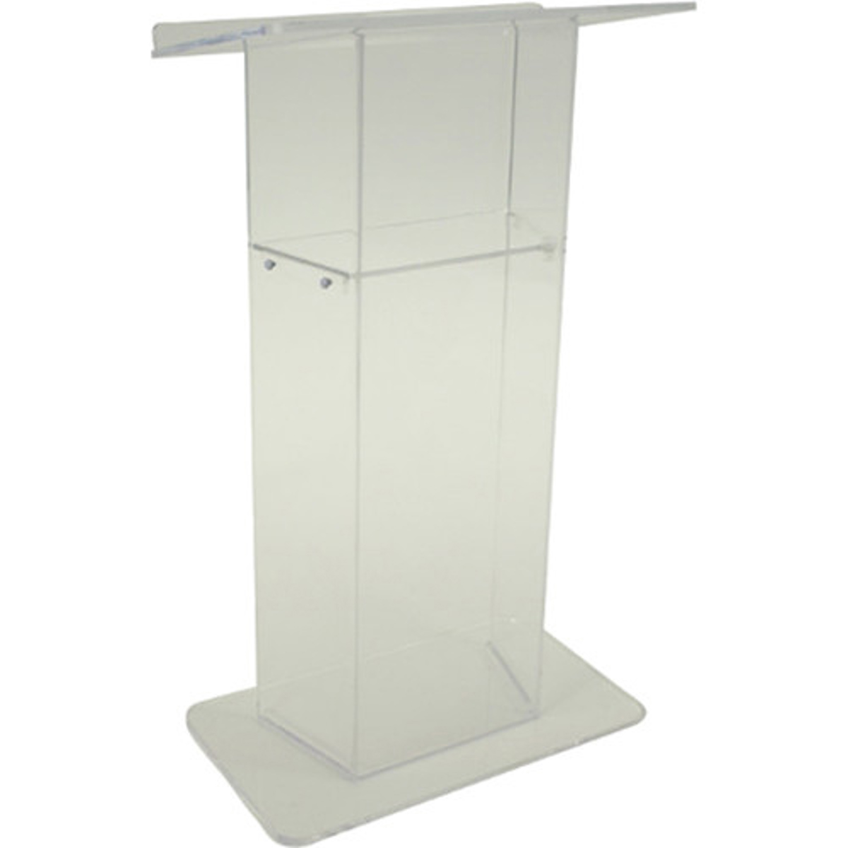 

AmpliVox SN3050 Acrylic Wing Style Lectern with Shelf, Frosted