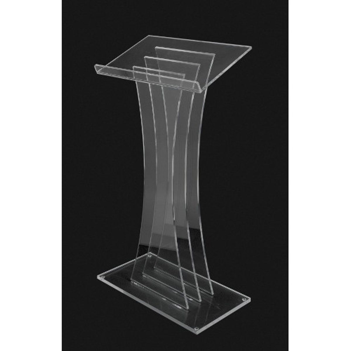 

AmpliVox SN3065 3-Pane Contemporary Acrylic Lectern, Smoked
