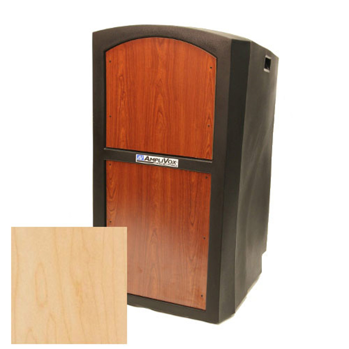 

AmpliVox Pinnacle Multimedia Hard Shell Plastic Podium, Maple