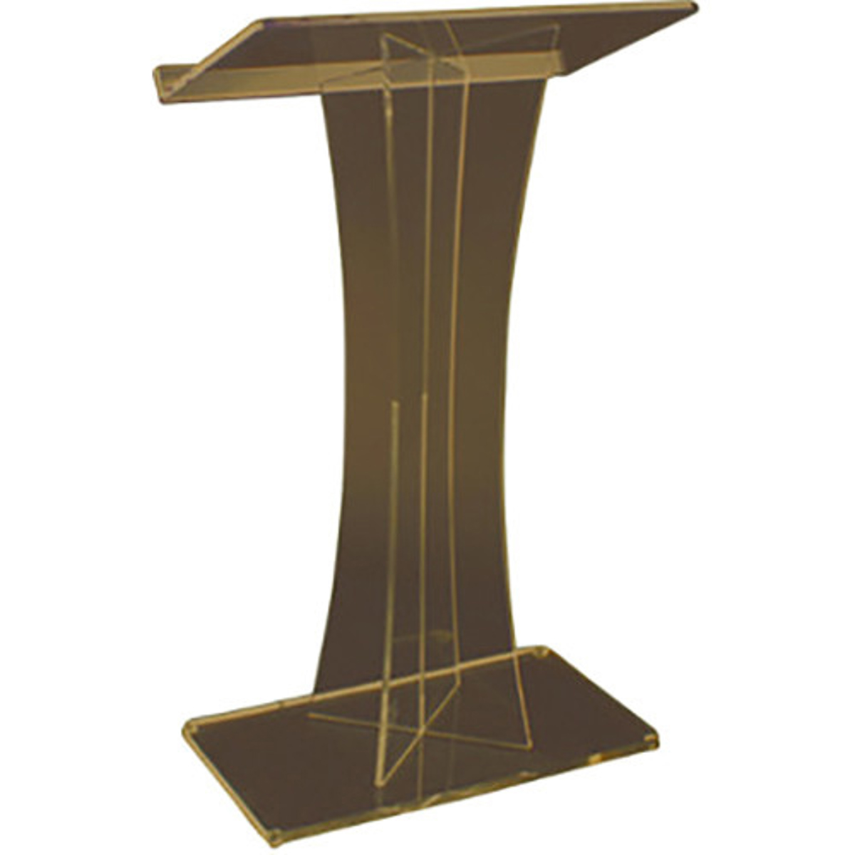 

AmpliVox SN3520 Acrylic "X" Style Floor Lectern, Smoked