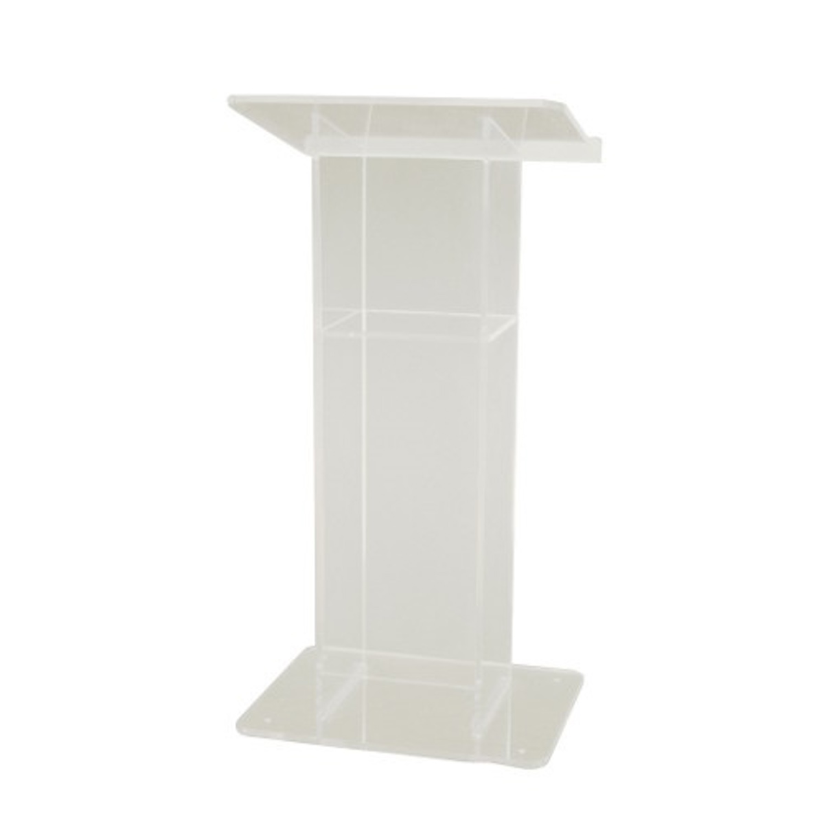 

AmpliVox SN3540 Acrylic "H" Style Lectern with Shelf, Frosted