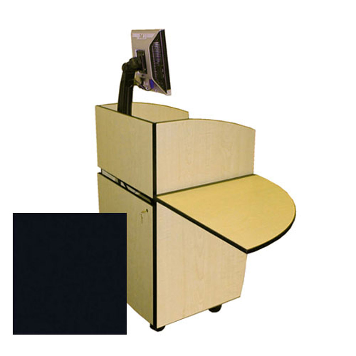 

AmpliVox SN3645 Mobilite Lectern with Wingtop Folding Shelf, Black