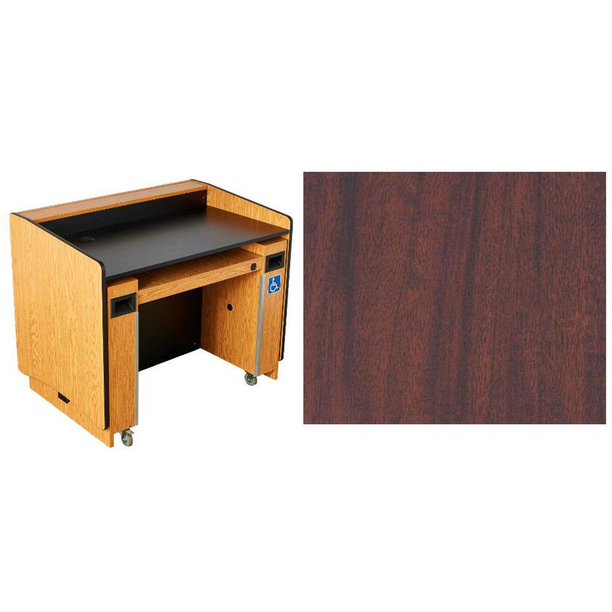 

AmpliVox SN3900 Compliant ADA Lectern with Power Lift, Mahogany
