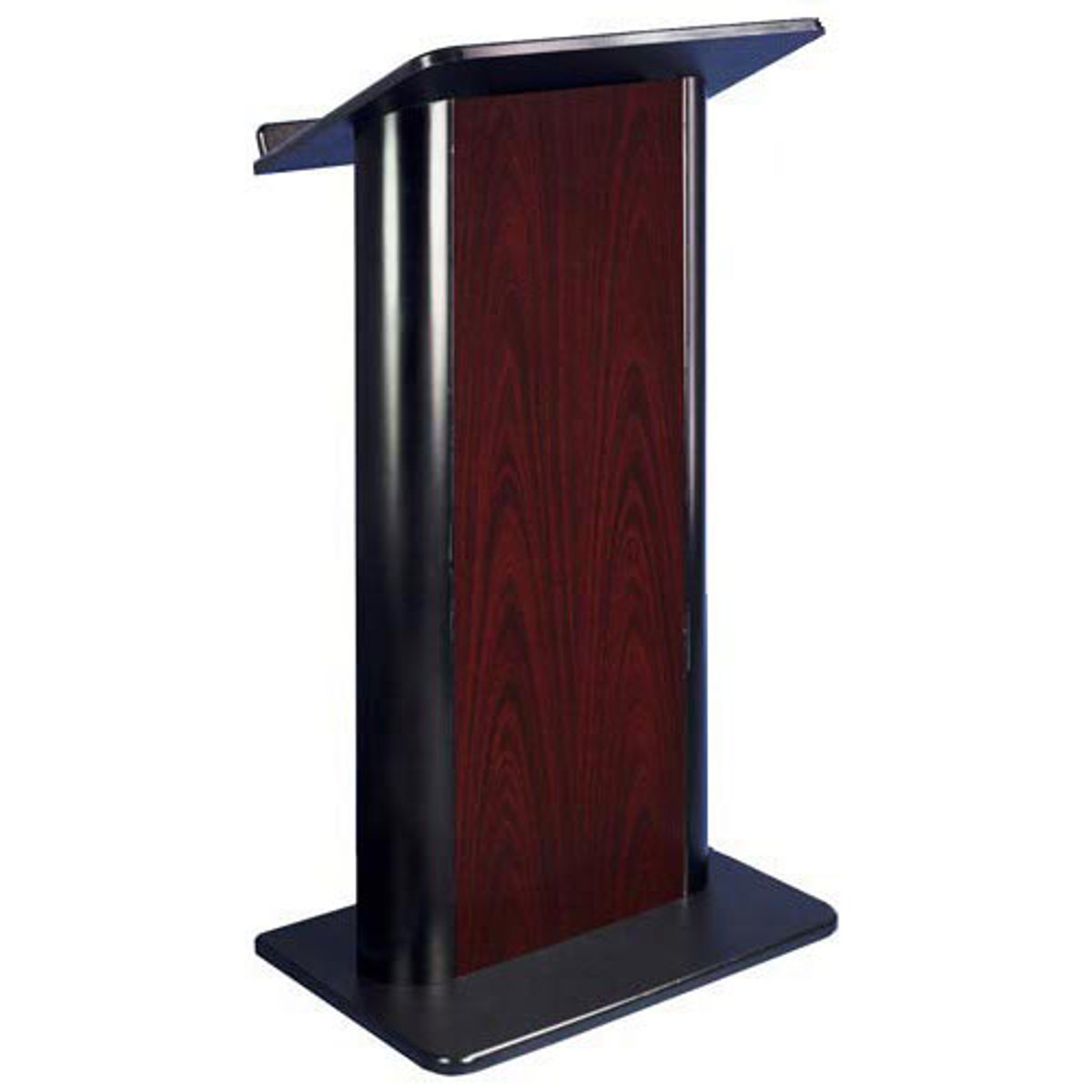

AmpliVox SS3090 Contemporary Flat Lectern with Sound System, Jewel Mahogany
